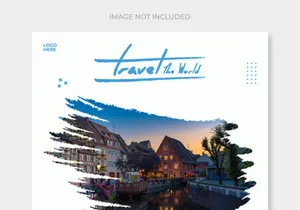 Travel Agency Social Media Post Template Design