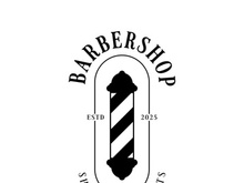 Barbershop logo vintage, retro, haircut, shaving, with scissors, shaving pole, comb, razor. for business, emblems, labels, barber shops, badges.