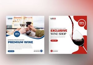 Exclusive Wine Shop Social Media Instagram Post Banner
