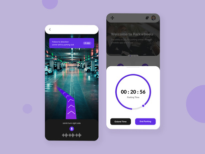 Smart Car Parking Mobile App Design