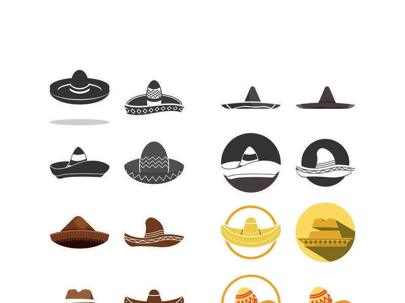Simple hat vector design logo icon template
