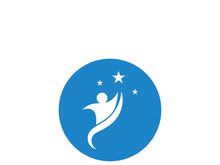 People star logo design to achieve a success or dream.