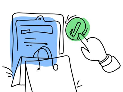 Flat Illustration Approved Stamp