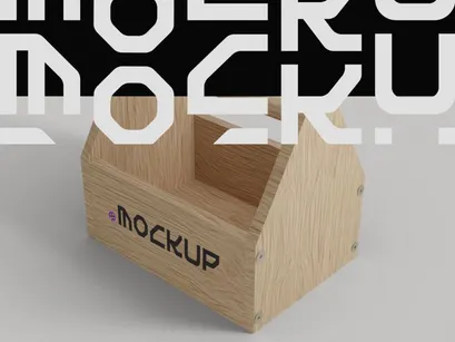 Wooden Toolbox Mockup