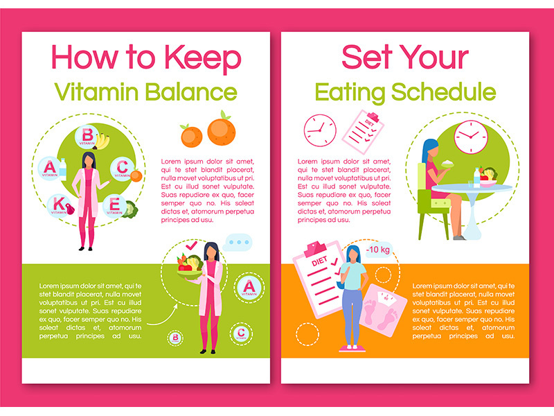 Keeping vitamin balance brochure template