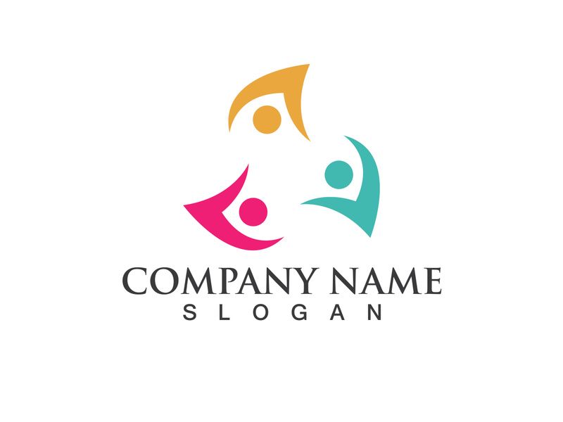 Community Logo Design Template for Teams or Groups.network and social icon design