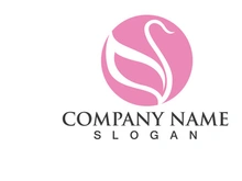 Swan Bird Love Symbol Logo Vector