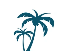 Palm tree summer logo template vector illustration