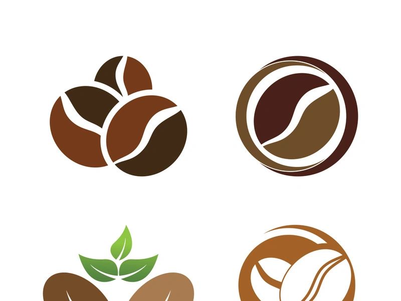 Coffee bean icon vector illustration template