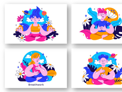 10 Peaceful Breathwork Session Illustration
