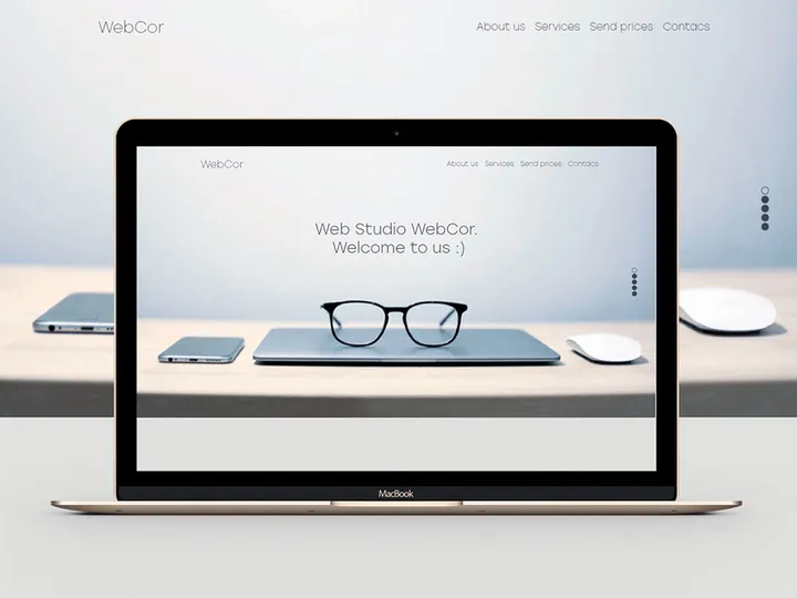 Webcor Landing Page - Free PSD