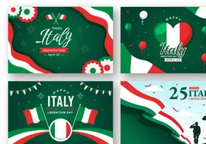 12 Happy Italy Liberation Day Illustration