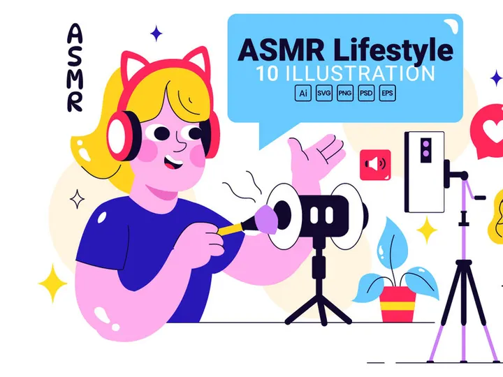 10 ASMR Lifestyle Illustration