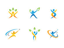 Human character logo sign