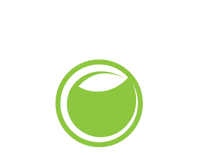 Green leaf ecology nature element vector icon