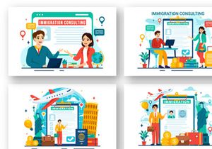 12 Immigration Consultant Illustration