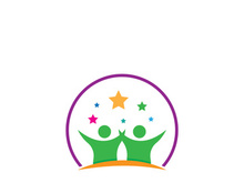 People star logo design to achieve a success or dream.