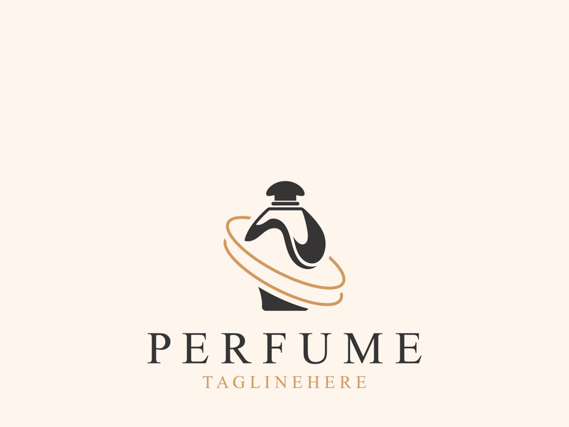 Perfume bottle logo design symbol can be used for business and cosmetic perfume shop template