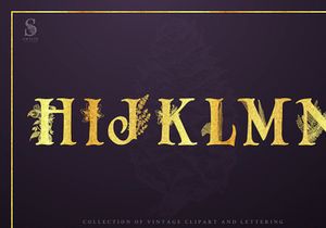 Free Vintage Floral Letters