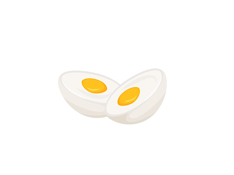Boiled eggs cartoon vector illustration