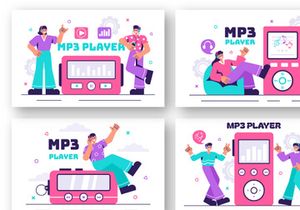 12 MP3 Music Player Illustration
