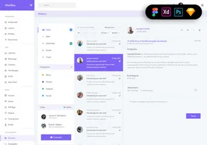 MailBox Widgets Dashboard UI Kit