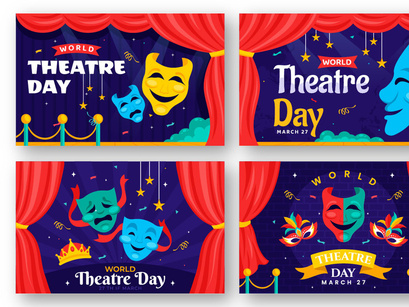 12 World Theatre Day Illustration