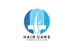 Hair Care Logo, Scalp Layer Design, Health Salon Brand Illustration
