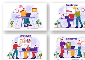 12 Employee Business Illustration