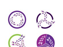 Lavender flower vector icon illustration design template