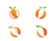 Mango in flat style. Mango vector logo. Mango