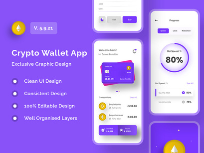Crypto Wallet App Design