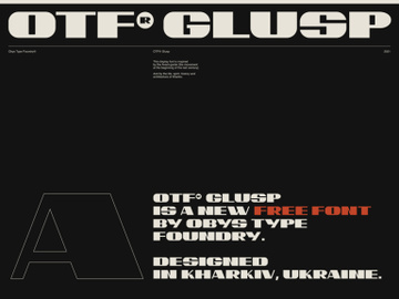 OTF Glusp: Free Display Font preview picture