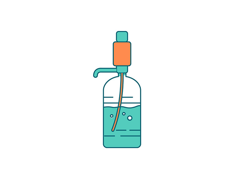Office water cooler flat color vector object