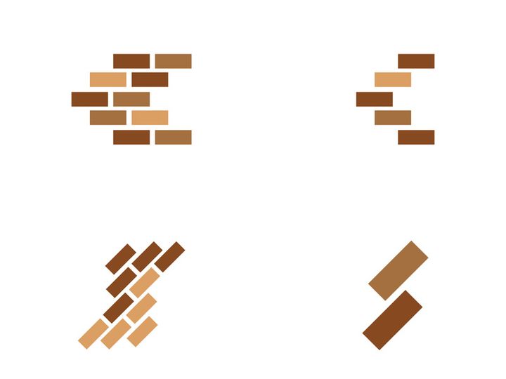 Brick icon design illustration