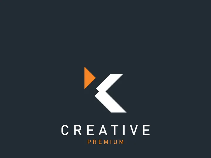Initial K Letter Logo Modern minimalist design alphabet template