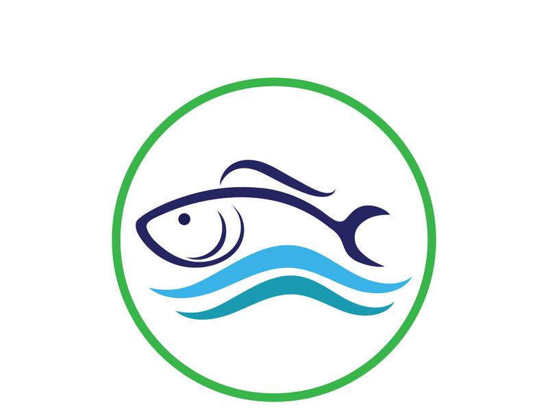 Fish logo template. Creative vector symbol