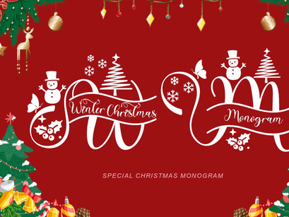 Winter Christmas Monogram
