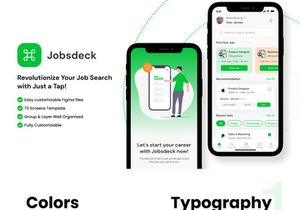 Jobsdeck - Job Finding Mobile App UI Kit Design