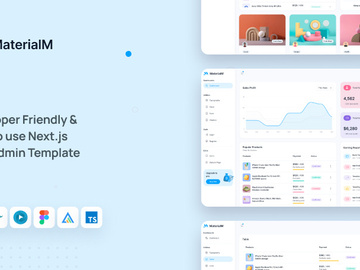 MaterialM Free NextJs Tailwind Admin Dashboard Template preview picture