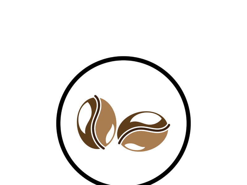 coffee bean icon vector illustration template