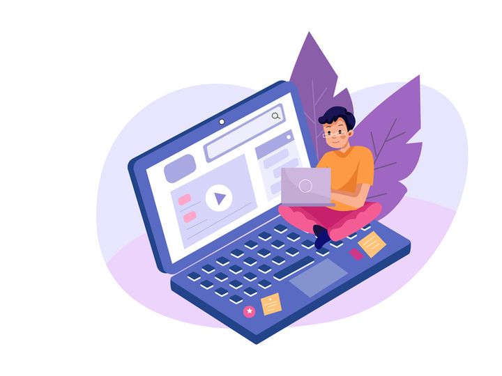 Online Course Illustration