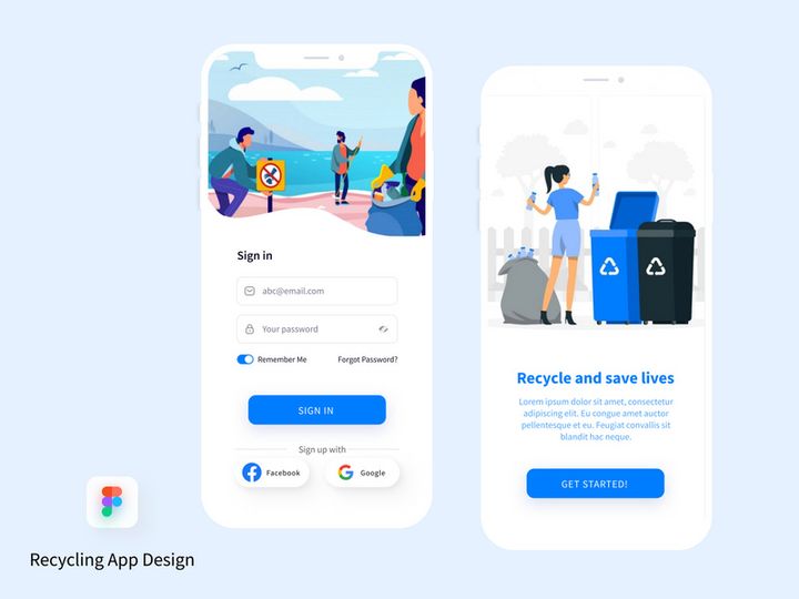 Recycling App Design