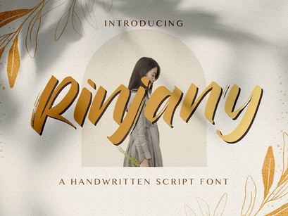 Rinjany - Textured Brush Font