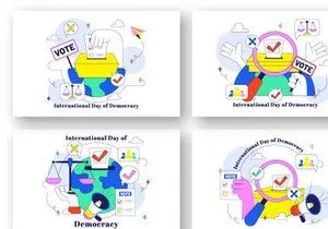 10 International Day of Democracy Illustration