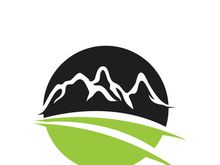 Mountain icon logo template vector illustration design