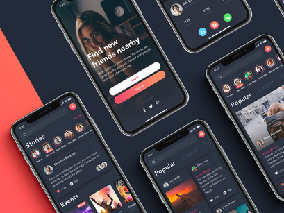 ZINGO - Social Mobile UI Kit for FIGMA