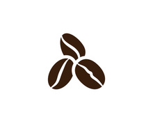 Coffee bean icon illustration