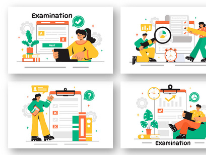 10 Educational Exam Illustration