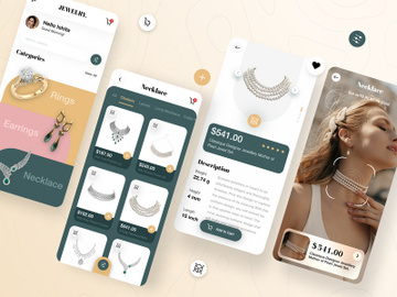 Jewelry Store App Design (AR Try On) preview picture